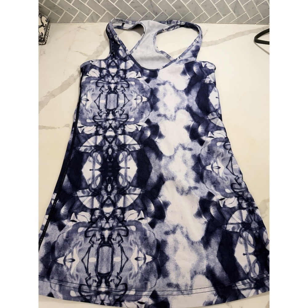 Lululemon Cool Racerback Tank Top Sz S Workout Kaleidoscope Blue Stretch